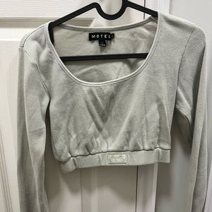 Motel cotton crop top with elastic band